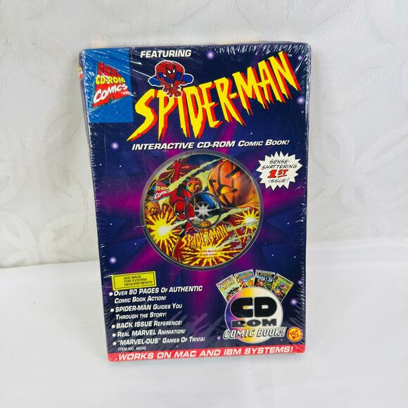 5 for $25| Spider-Man, Interactive CD-Rom Comic Book (ToyBIz 1995) - Picture 3 of 6